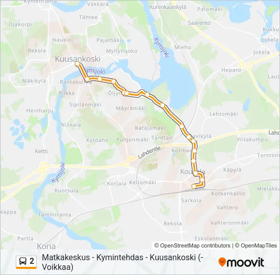2 Bus Line Map