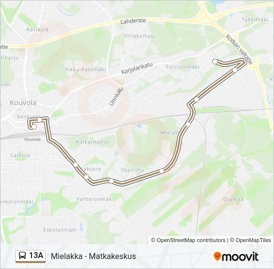 13A  Line Map