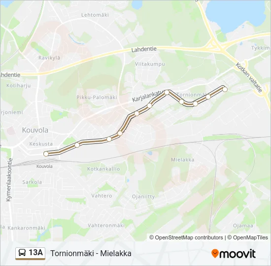 13A  Line Map