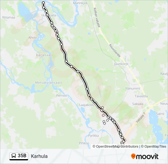 35B Bus Line Map