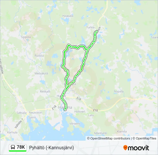 78K Bus Line Map
