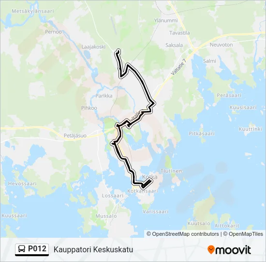 P012 Bus Line Map