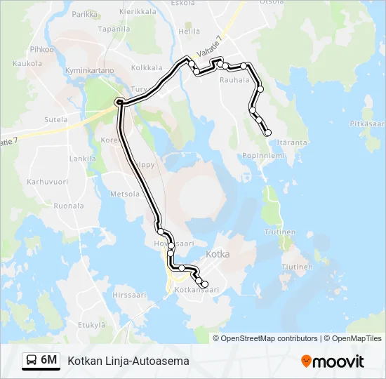 6M Bus Line Map
