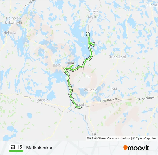15 Bus Line Map