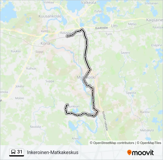 31 Bus Line Map