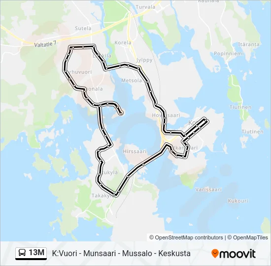 13M Bus Line Map