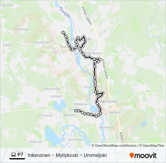 P7 Bus Line Map