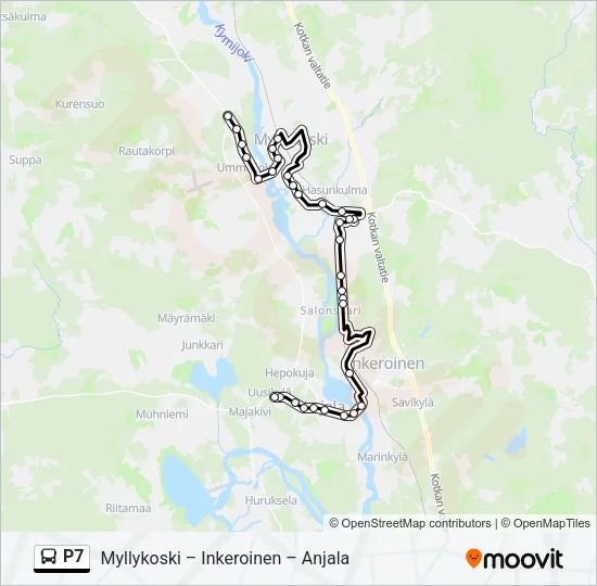P7 Bus Line Map