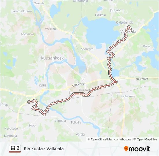 2 Bus Line Map