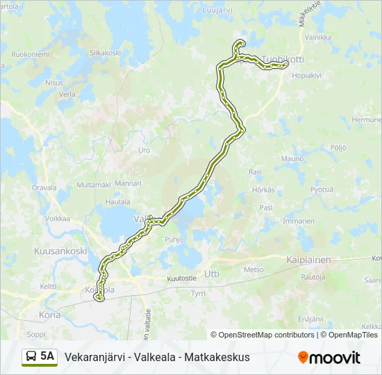 5A Bus Line Map