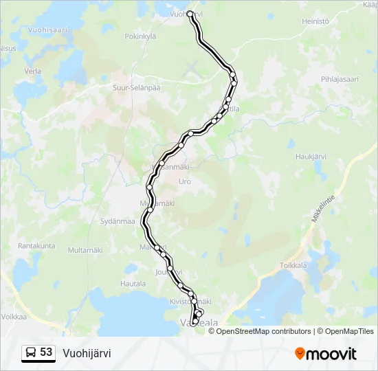 53 Bus Line Map