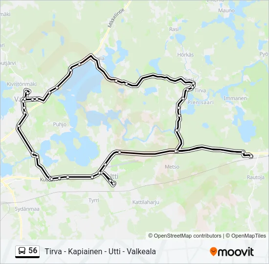 56 Bus Line Map