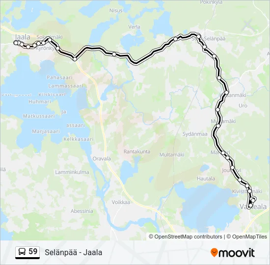 59 Bus Line Map