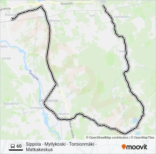 60 Bus Line Map
