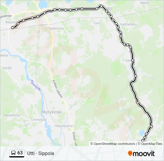 63 Bus Line Map