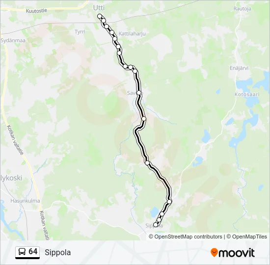 64 Bus Line Map