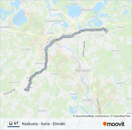 6T Bus Line Map