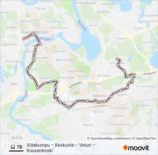 7B Bus Line Map