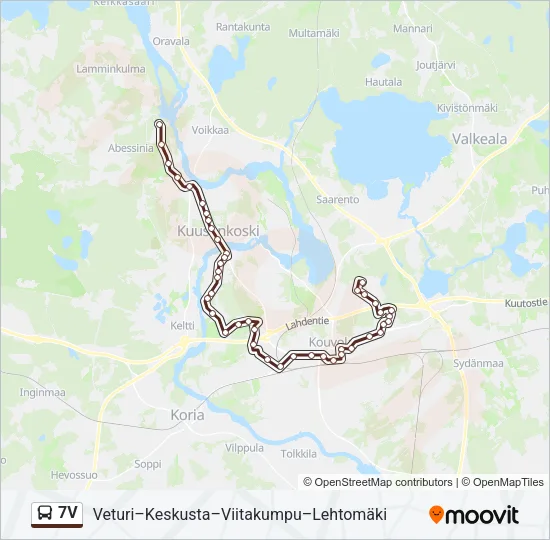 7V Bus Line Map