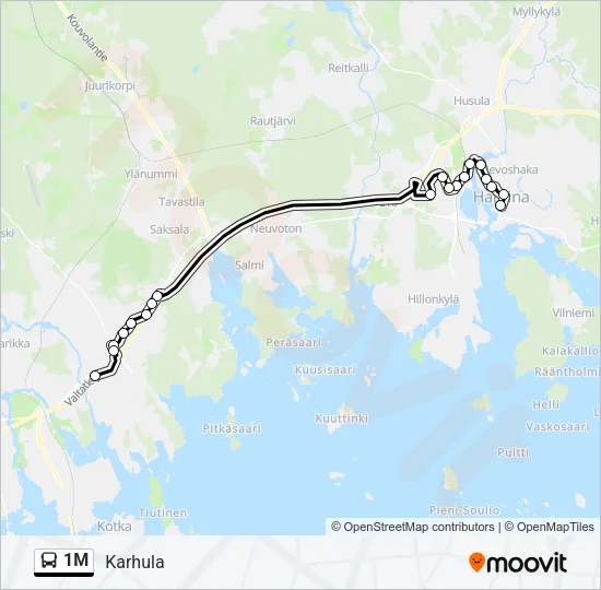 1M Bus Line Map