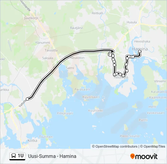 1U Bus Line Map