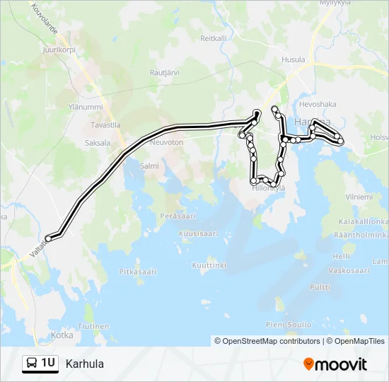 1U Bus Line Map