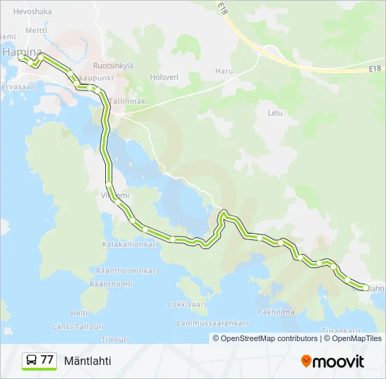77 Bus Line Map