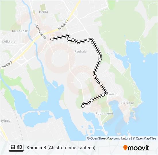 6B Bus Line Map