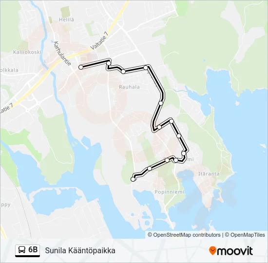 6B Bus Line Map