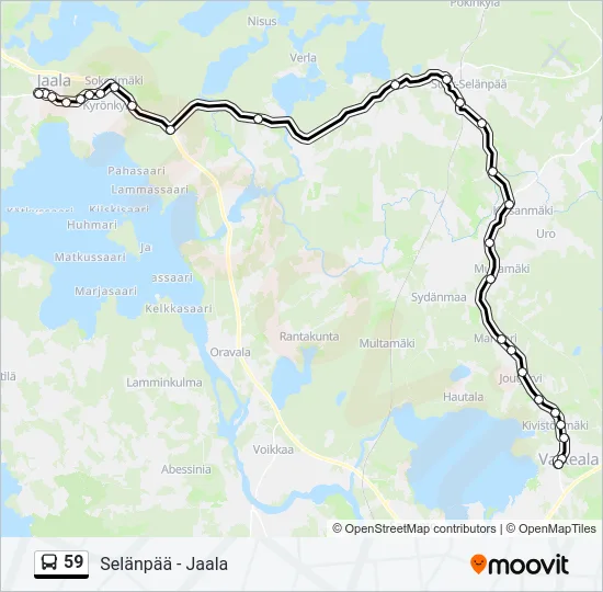 59 Bus Line Map