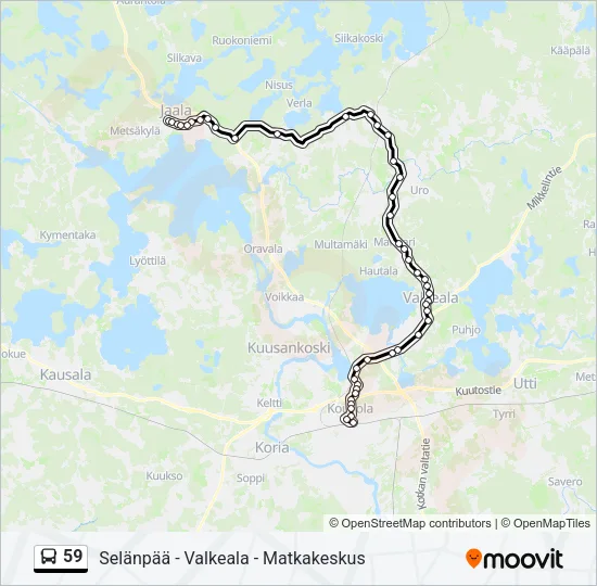 59 Bus Line Map