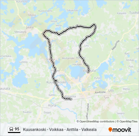 95 Bus Line Map