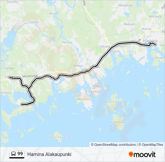 99 Bus Line Map
