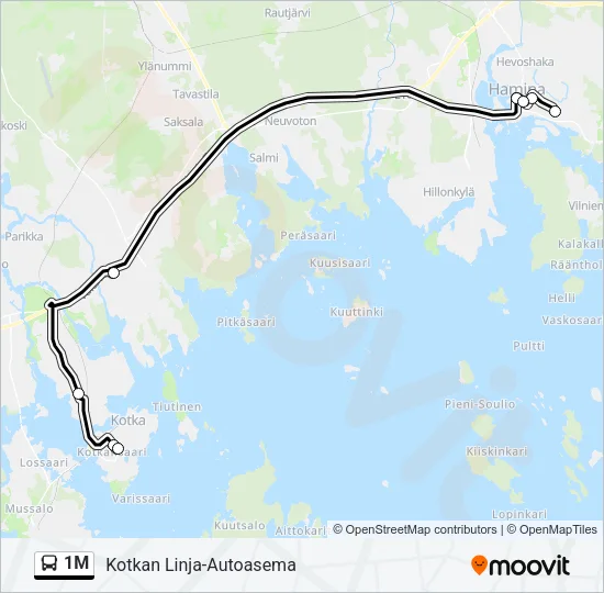 1M Bus Line Map