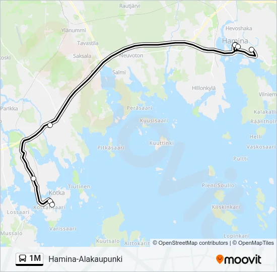 1M Bus Line Map