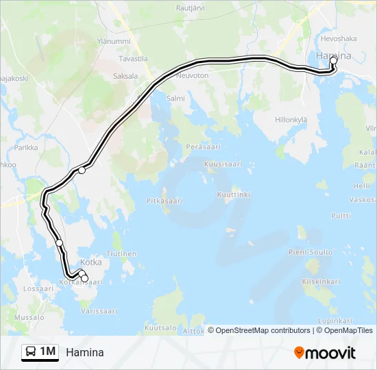 1M Bus Line Map