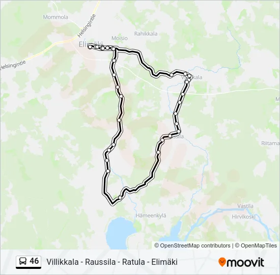 46 Bus Line Map