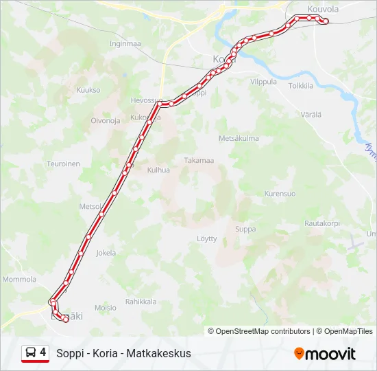4 Bus Line Map