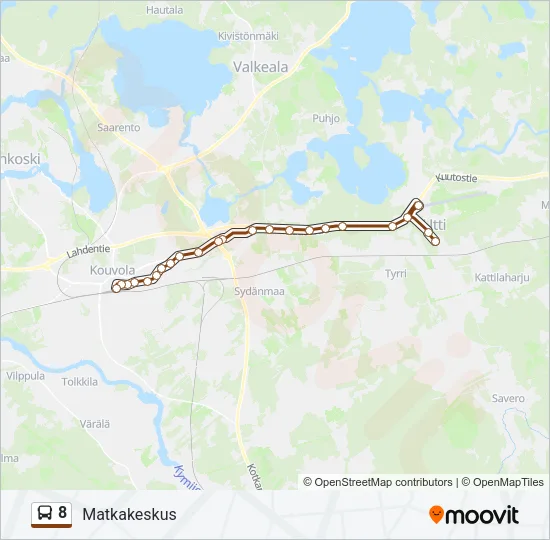 8 Bus Line Map