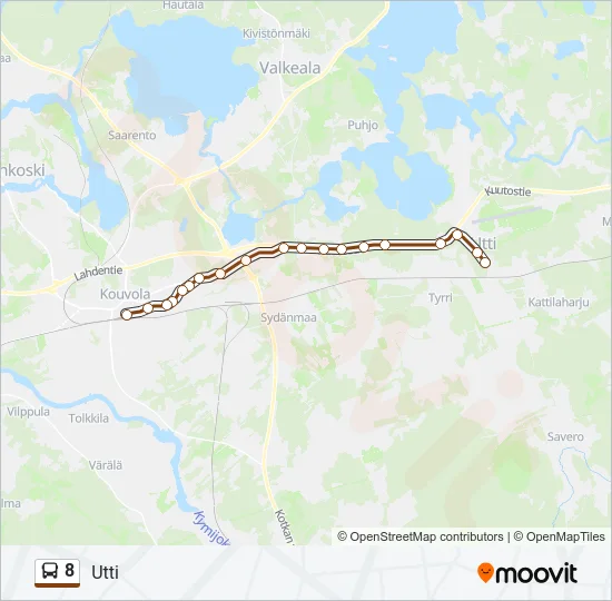 8 Bus Line Map
