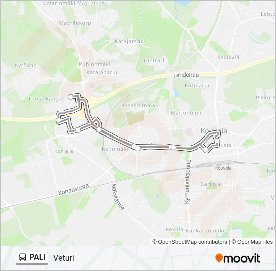 PALI Bus Line Map