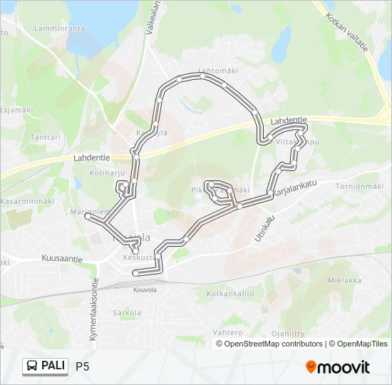 PALI Bus Line Map