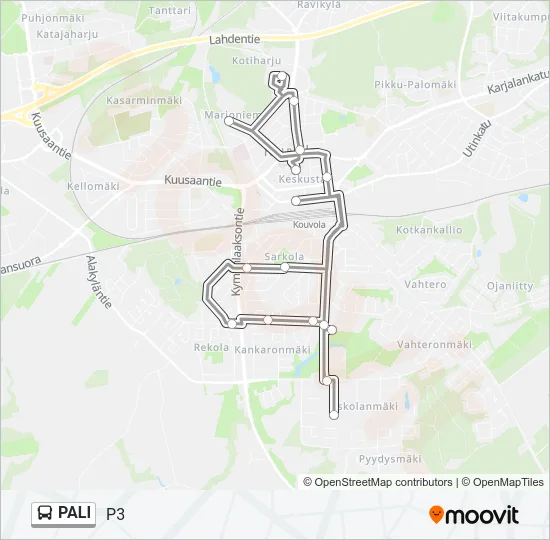 PALI Bus Line Map