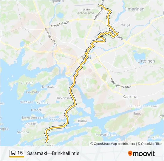 15 Bus Line Map