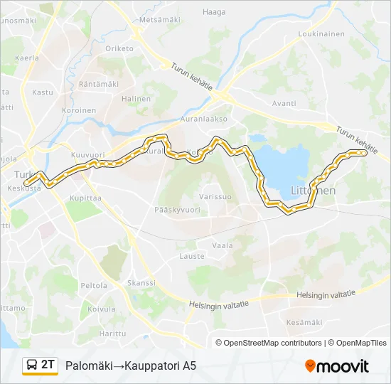 2T Bus Line Map