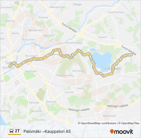 2T bus Line Map