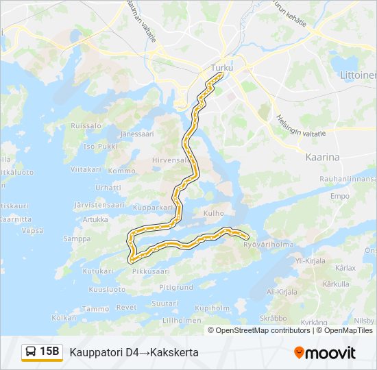 15B bus Line Map