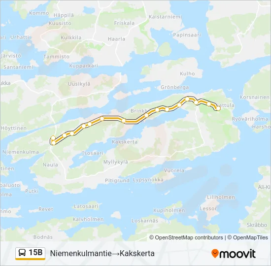 15B Bus Line Map