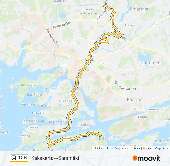 15B Bus Line Map