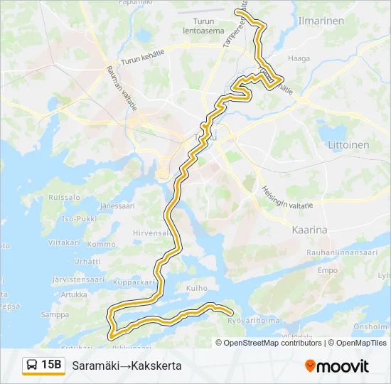 15B Bus Line Map